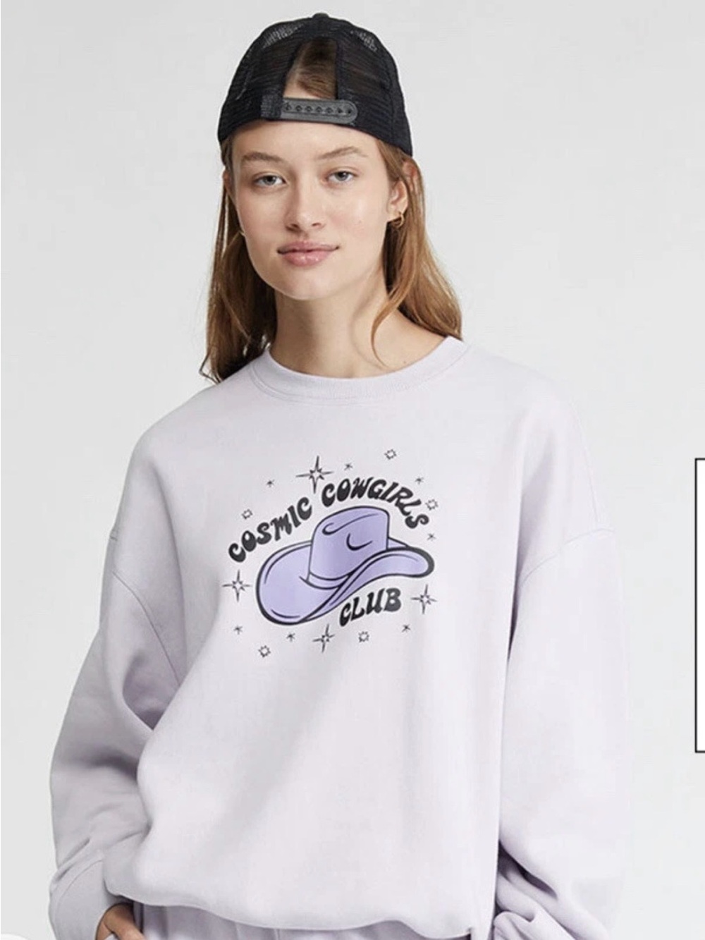 PacSun Cosmic Cowgirl Crew Neck Sweatshirt Size S Purple Magical! NWOT